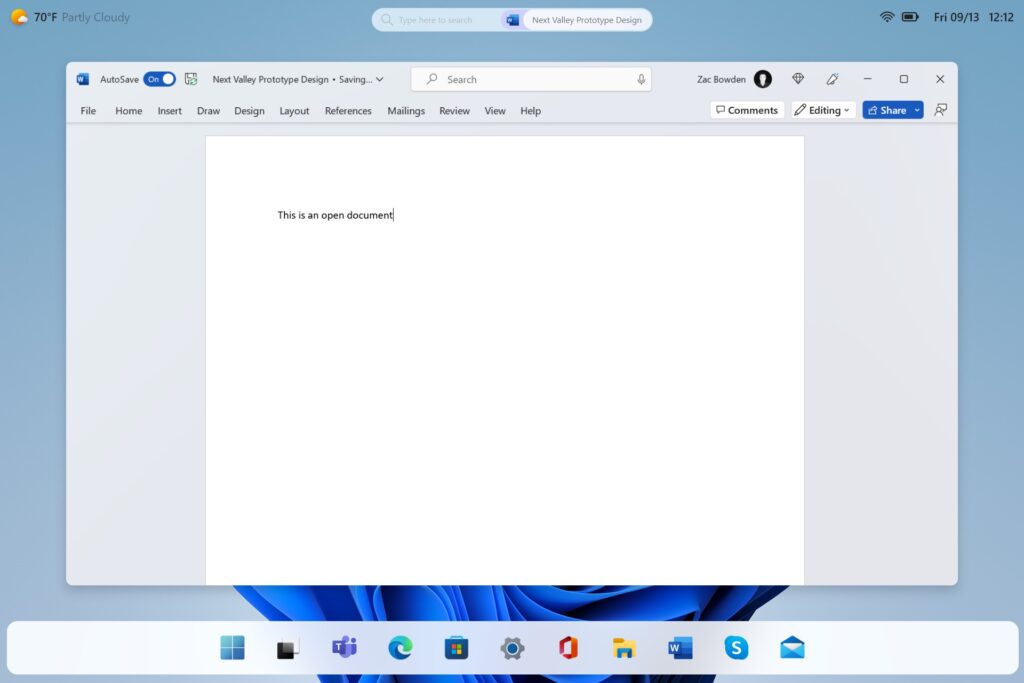 微軟將 Windows 12 新界面意外曝光 微軟將 Windows 12 新界面意外曝光